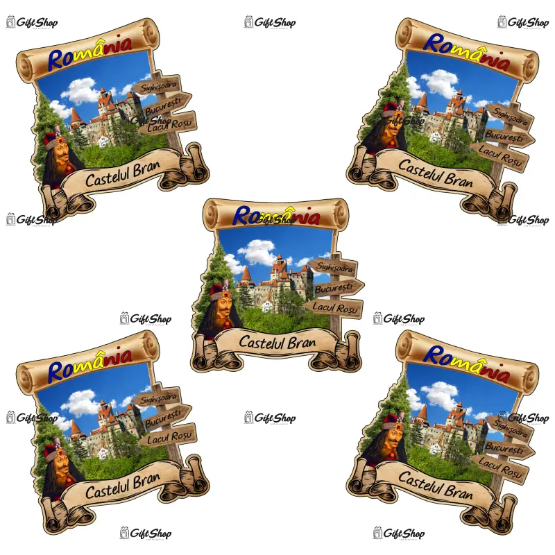 Castelul bran, vlad tepes, romania, magnet papirus, model mgs 210